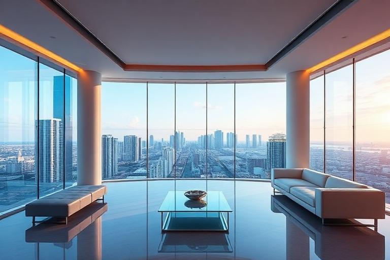 Luxury interior of Aston Martin Residences Miami condo with designer finishes and panoramic bay views