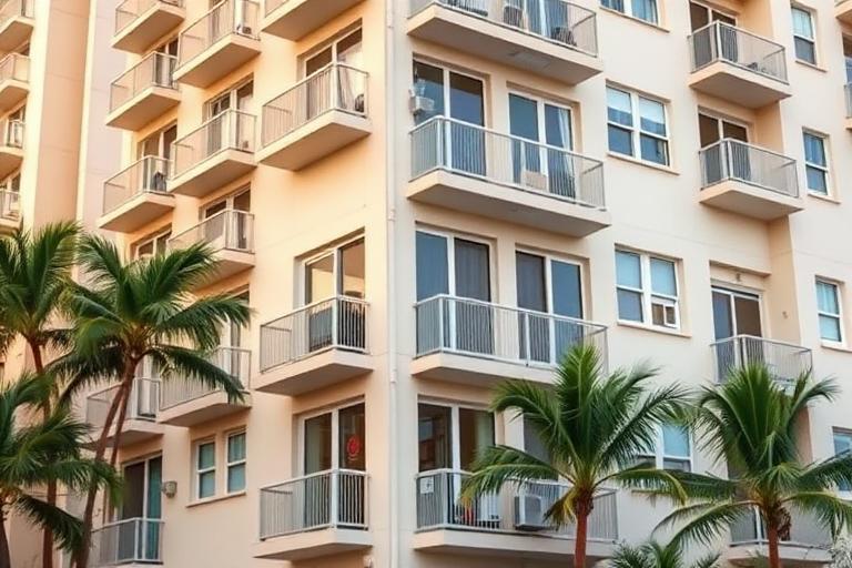 Miami investment property overlooking Biscayne Bay with luxury condo towers in Brickell financial district