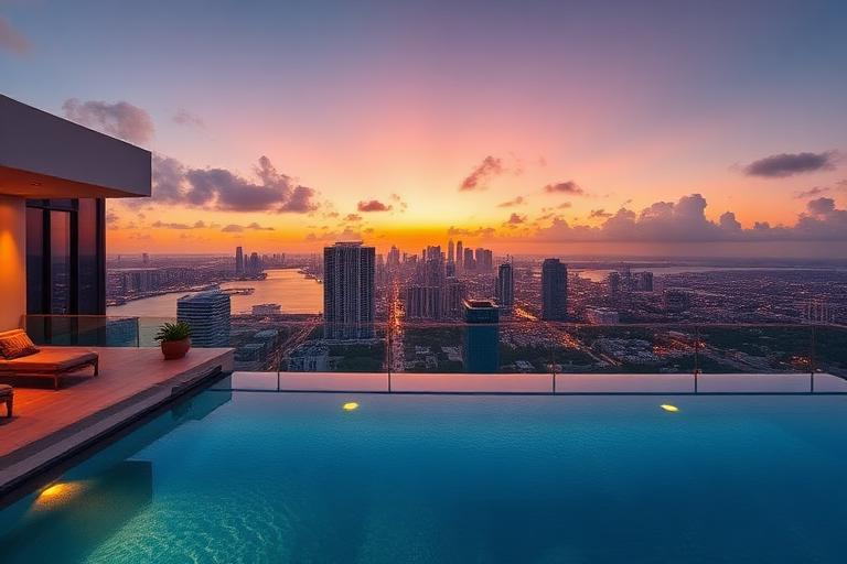Ultra-luxury Miami penthouse residence overlooking Biscayne Bay